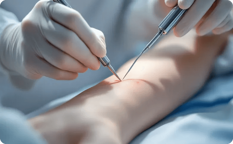 person with injection